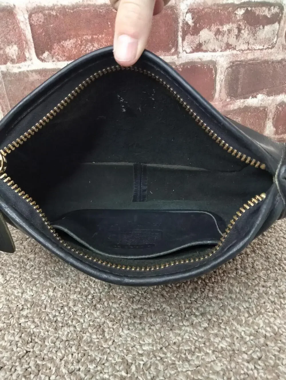 Coach Vintage Companion Crossbody 9300 Leather Shoulder Bag Black Purse - Picture 3 of 9